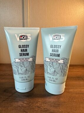 Alberto VO5 Glossy Hair Serum 5oz Adds Shine Smoothes Frizz Restores 2pc